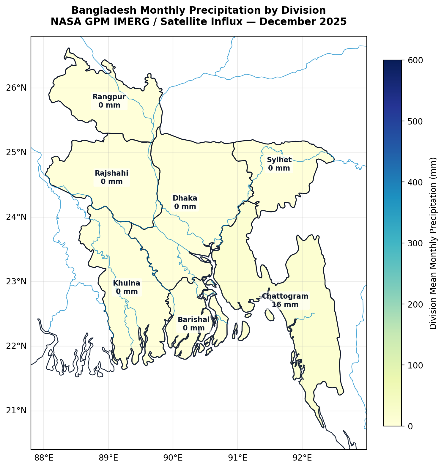 Divisional Precipitation Map